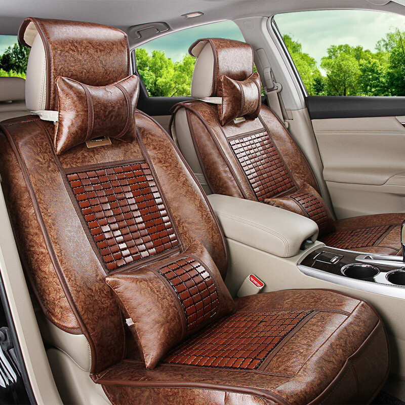 墊腳石廠家直銷全包夏季竹片麻將塊涼墊通用汽車坐墊座墊座套批發(fā) 條紋-舒適版 #70